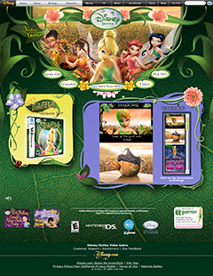 Tinker Bell Video Game Subpage